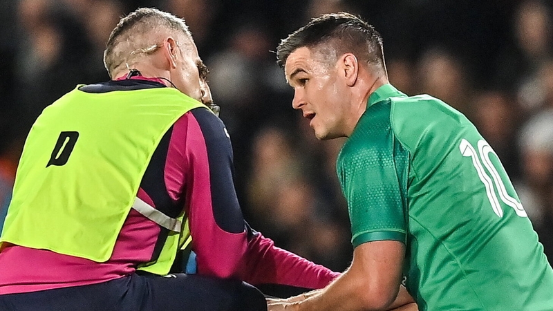 Johnny Sexton was replaced after half an hour at Eden Park