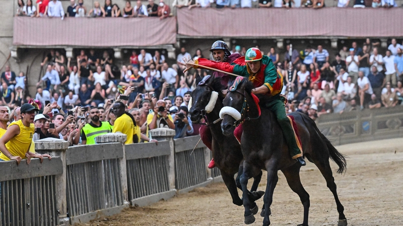 Siena's famous square saw the return of the Palio