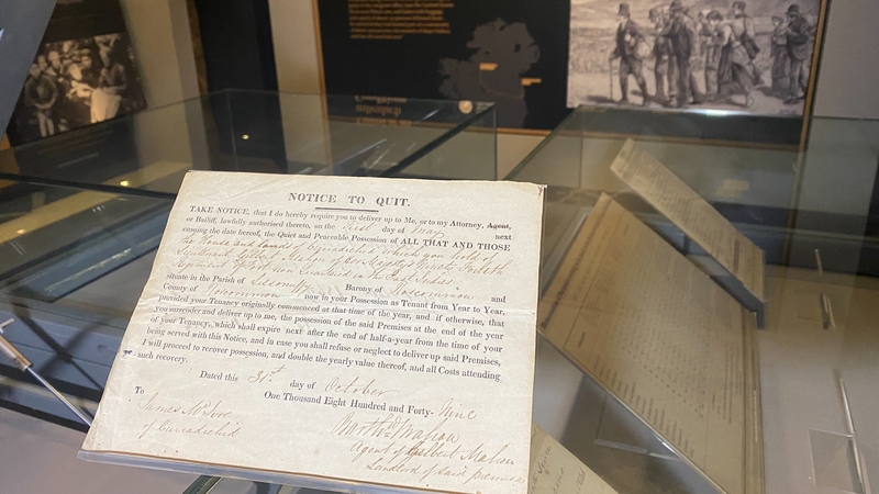 Exhibits in the National Famine Museum, Strokestown, Co Roscommon