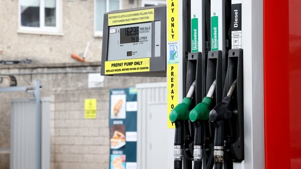 The cost of petrol, diesel and marked fuel oil (green diesel) will rise from next Monday (Pic: RollingNews.ie)