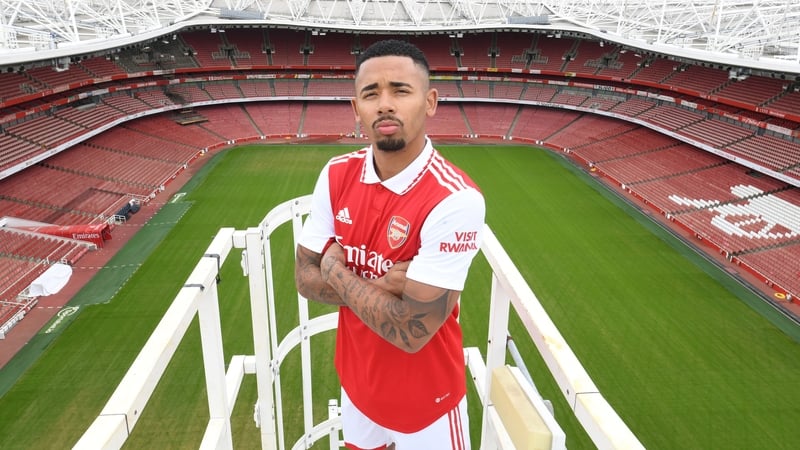 Arsenal's Gabriel Jesus at the Emirates Stadium