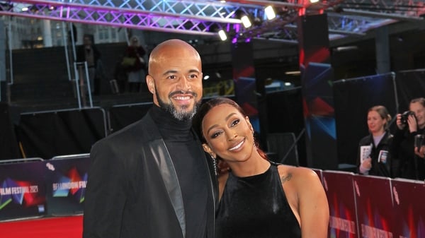 The happy parents - Darren Randolph and Alexandra Burke