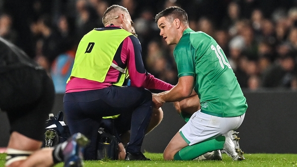 Johnny Sexton failed his HIA during Saturday's first Test in Auckland