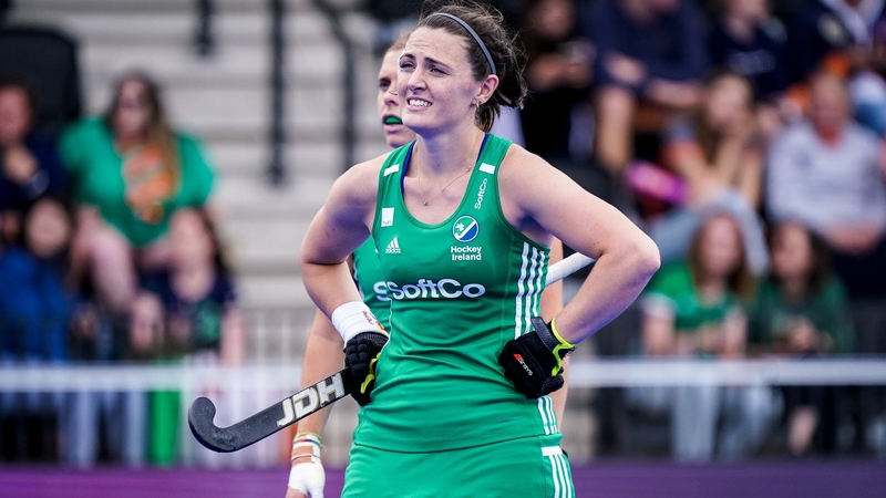 Róisín Upton reacts during the 3-0 defeat to Germany