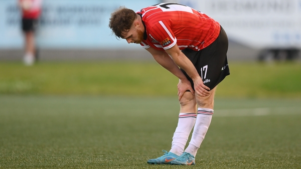 Cameron McJannet reacts at the full-time whistle