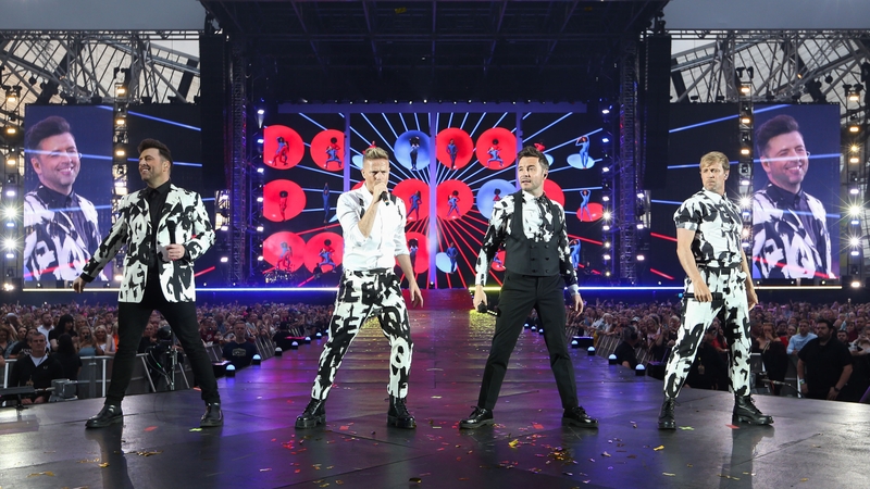 Mark Feehily, Nicky Byrne, Shane Filan and Kian Egan received a warm welcome at the Aviva Stadium