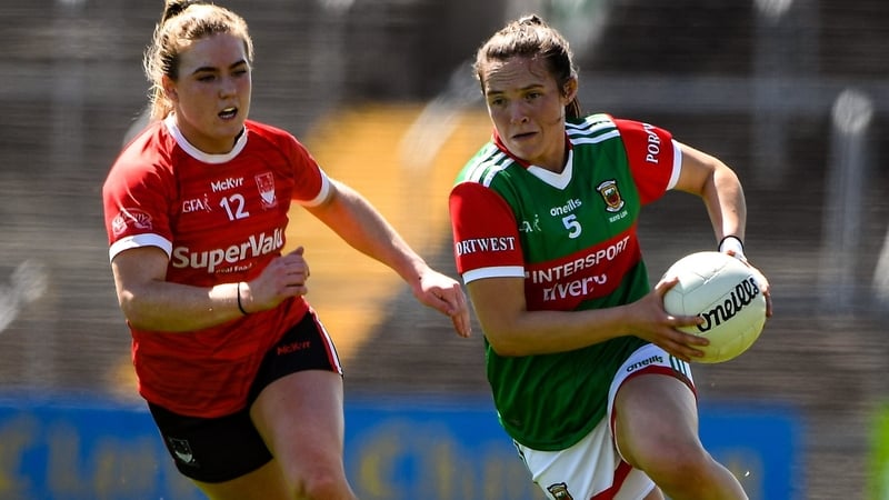 Tamara O'Connor of Mayo evades Cork's Libby Coppinger
