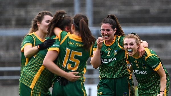 Emma Duggan gets the congratulations after her last-gasp winner