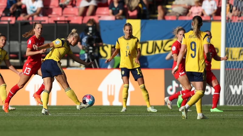 Hanna Bennison of Sweden scores the winner