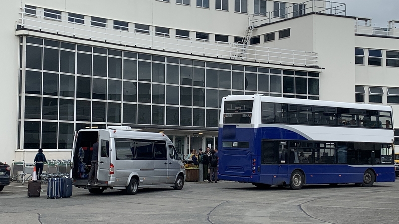Around 250 people were staying at the old terminal building at the airport last night