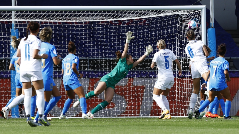 Karolina Vilhjalmsdottir of Iceland scores