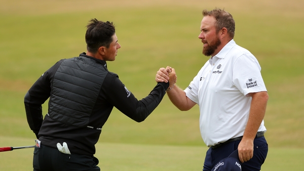 Lowry and Victor Hovland after concluding their opening round