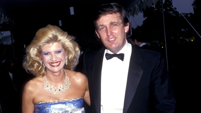 Ivana Trump pictured with Donald Trump in 1987