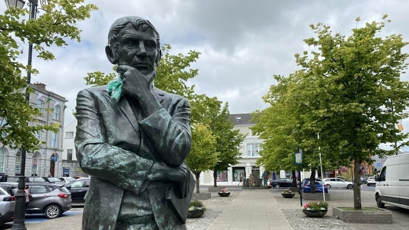 The Michael Hartnett statue in Newcastle West