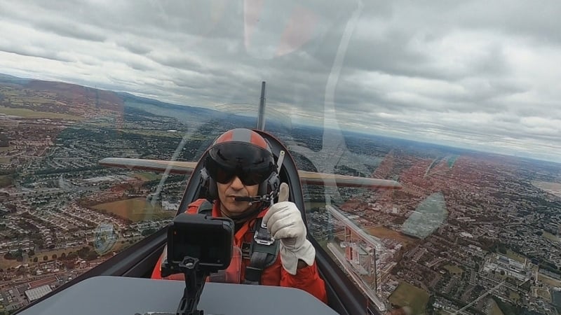 The Royal Jordanian Falcons in rehearsal for the Bray Air Show
