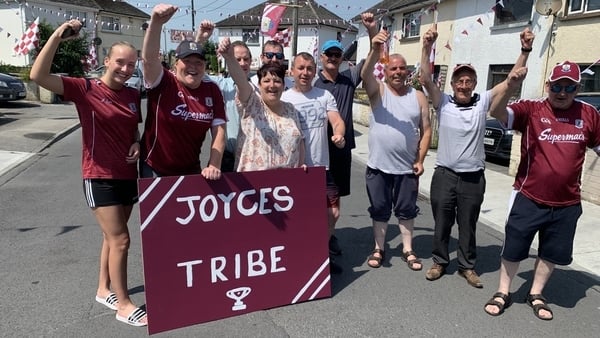 Residents of St Brendan's Terrace in Ballinasloe hope the Tribesmen can bring the Sam Maguire home