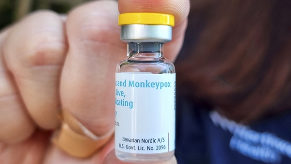 A vial of the monkeypox vaccine is displayed by a medical professional at a vaccination site in New York. Photo: James Carbone/Newsday RM via Getty Images