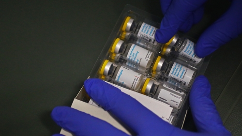 Doses of the Smallpox and Monkeypox Vaccine being prepped at the JRI Health clinic, in Framingham, Massachusetts