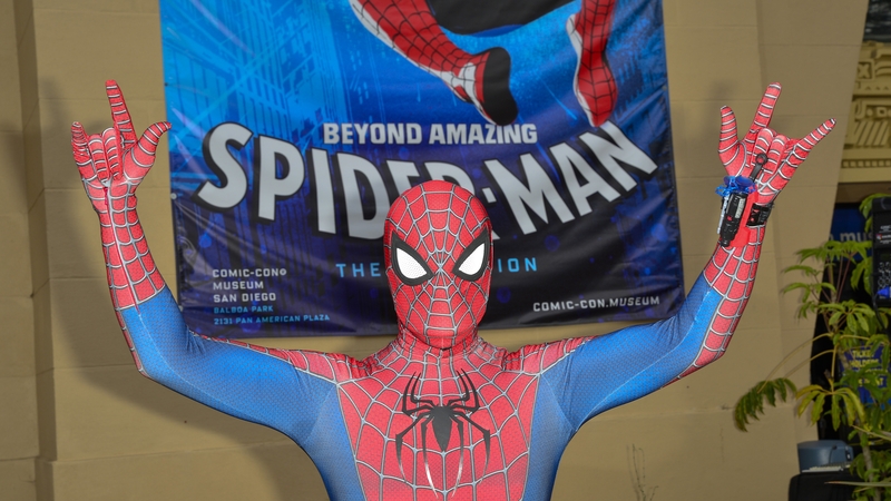 Jason Hu in Spiderman cosplay at Marvel and The Comic-Con Museum Celebrate Spider-Man's 60th Anniversary at The Comic-Con Museum on July 20, 2022 in San Diego, California. (Photo by Jerod Harris/Getty Images)