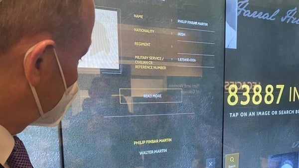 Taoiseach searches for his uncle Philip Martin, who served in the Royal Engineers and was a prisoner of war in Changi during the Second World War