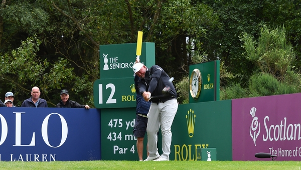 Clarke tees off on the 12th