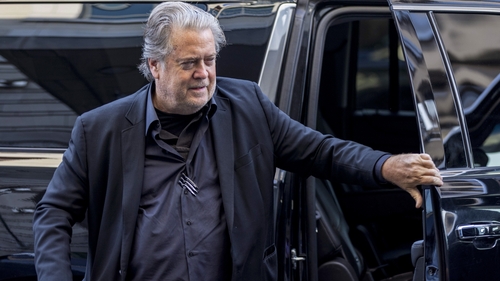 Steve Bannon arrives at the Federal District Court House