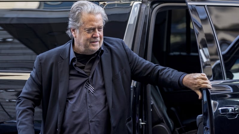 Steve Bannon arrives at the Federal District Court House