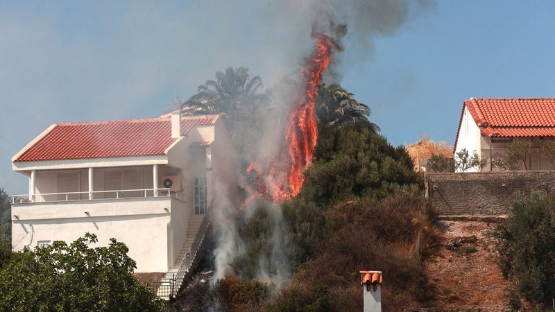 The fires began as Greece faces a 10-day heatwave