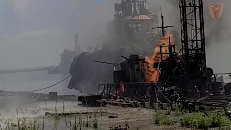 Ukrainian forces released footage showing the aftermath of the Russian strike on Odesa