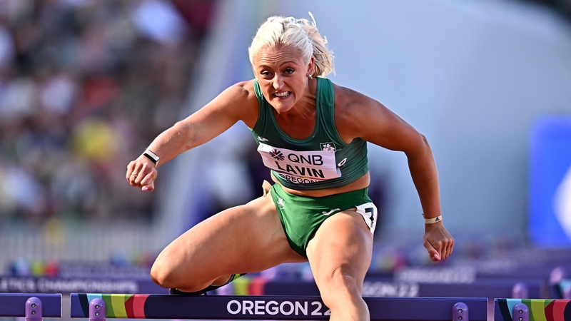 Sarah Lavin during her semi-final heat