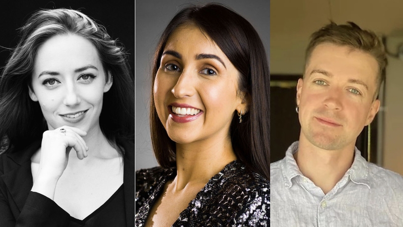 Next Generation award recipients (L-R) Aoife Ní Bhriain, Éadaoin Ní Mhaicín and Darragh Kelly