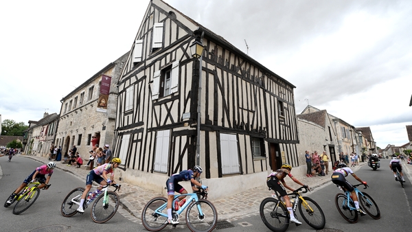 Stage 2 of the women's race on the road to Provins