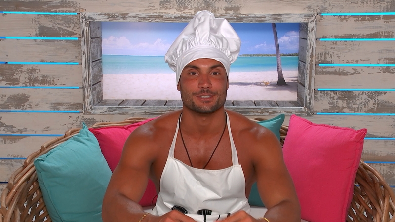 Davide demonstrated how to make a carbonara pasta topless