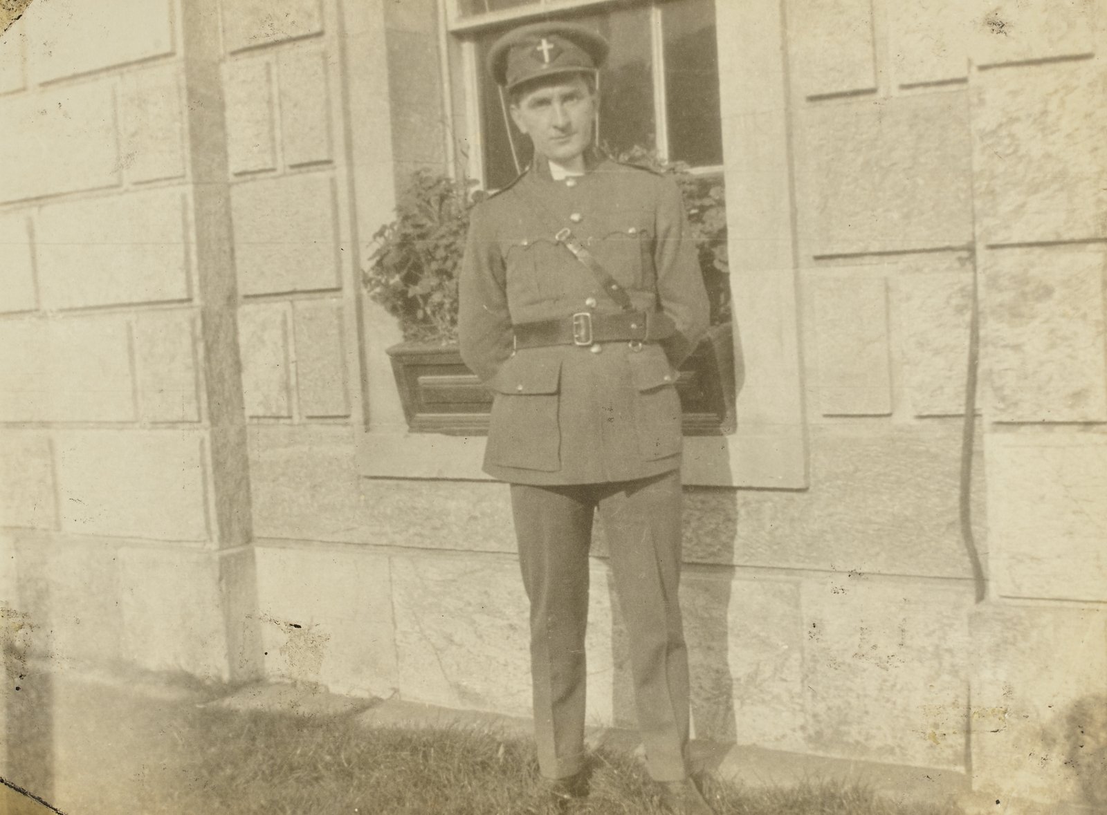 Captain Rev. Denis J. Wilson, Chaplain to the National Army. Image courtesy of the  National Library of Ireland