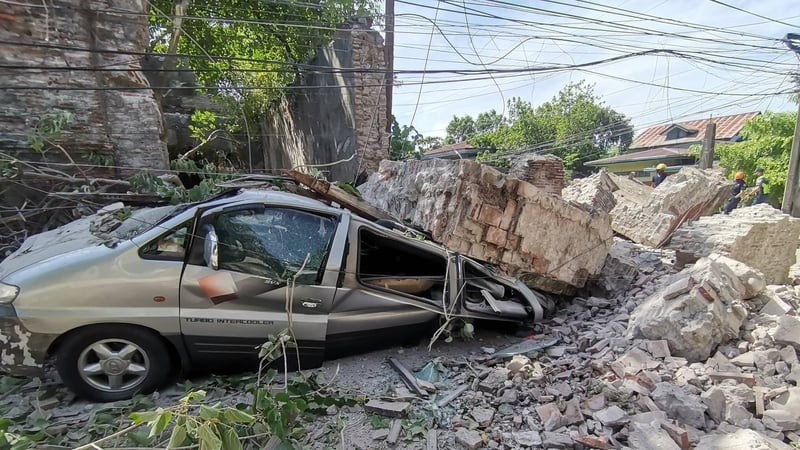 The aftermath of the earthquake at Luzon in the Philippines (Credit: Bureau of Fire Protection)