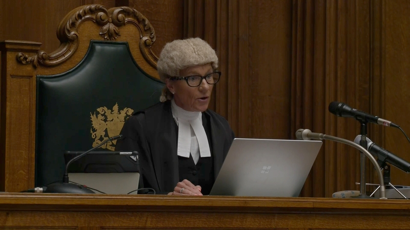 The first live broadcast of Crown Court proceedings saw Judge Sarah Munro pass sentence on a 25-year-old man for the manslaughter of his grandfather