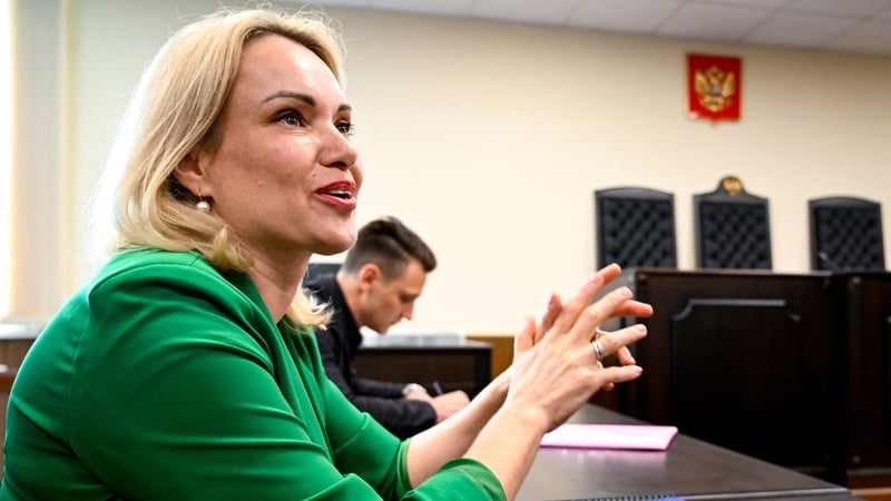 Marina Ovsyannikova pictured in court today