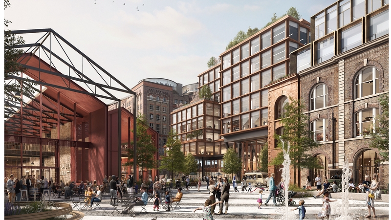 The main features of the plan include a network of fixed and flexible inside and outside spaces for culture and community use