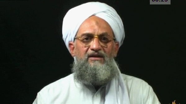 Al-Qaeda leader Ayman al-Zawahiri pictured during a pre-recorded broadcast on Al-Jazeera in 2006