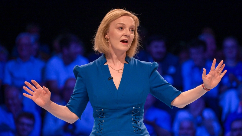 Liz Truss speaking at Conservative hustings last night