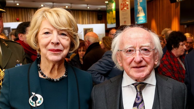 Ms Higgins pictured with her husband, President Michael D Higgins
