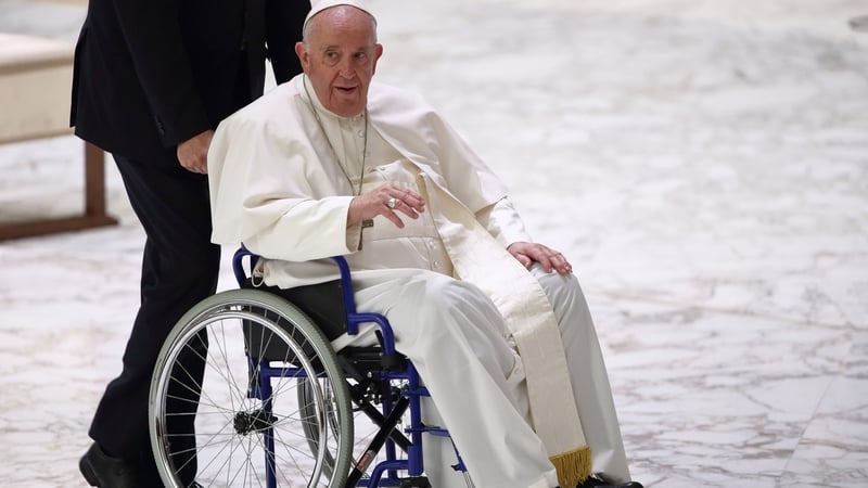 Pope Francis during the general audience in the Vatican yesterday
