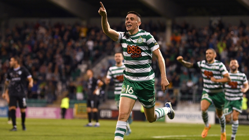 Gary O'Neill celebrates at Tallaght Stadium