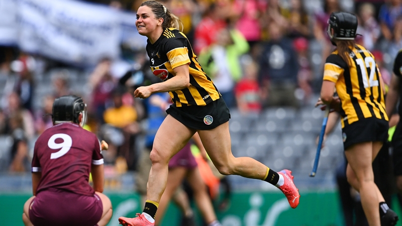 Katie Power celebrates after the semi-final victory over Galway