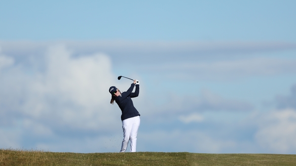 Leona Maguire in action on day two at Muirfield