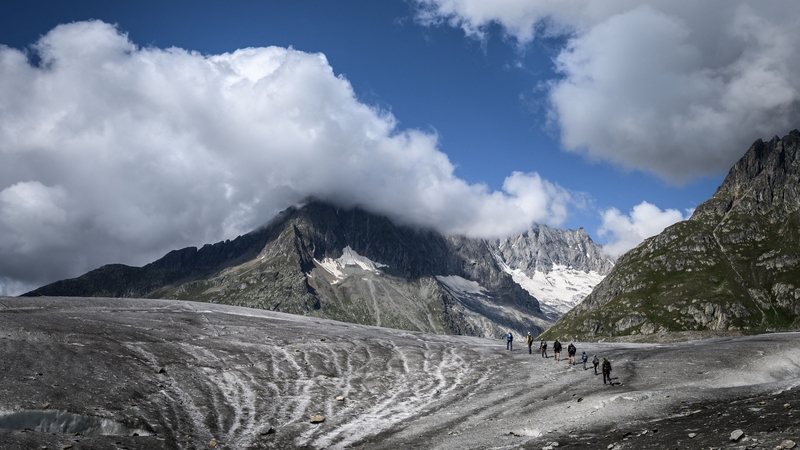 The wreckage was found on the Aletsch Glacier by a mountain guide taking a new route (File pic)