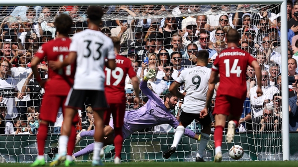 Aleksandar Mitrovic scores from the penalty spot