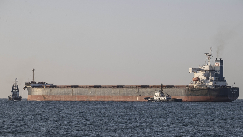 The Star Helena leaving Chornomorsk port this morning