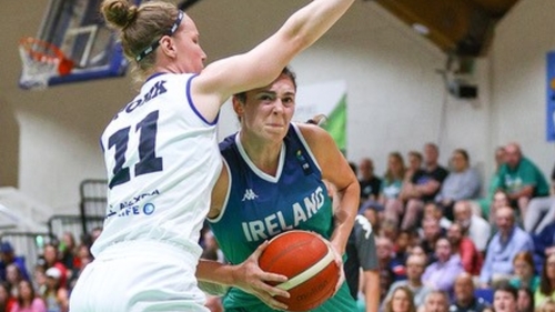 Top scorer Bridget Herlihy drives to the basket in Inchicore