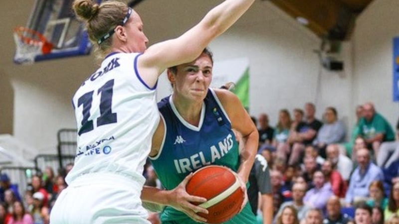 Top scorer Bridget Herlihy drives to the basket in Inchicore